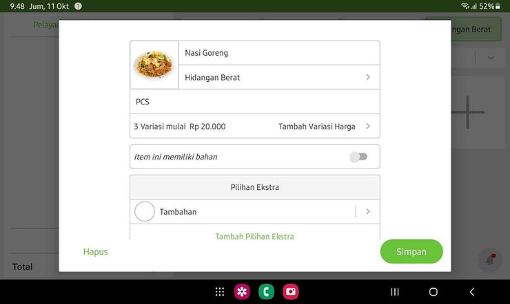 Fitur aplikasi kasir Nutapos untuk mengelola produk, kategori produk, dan informasinya.