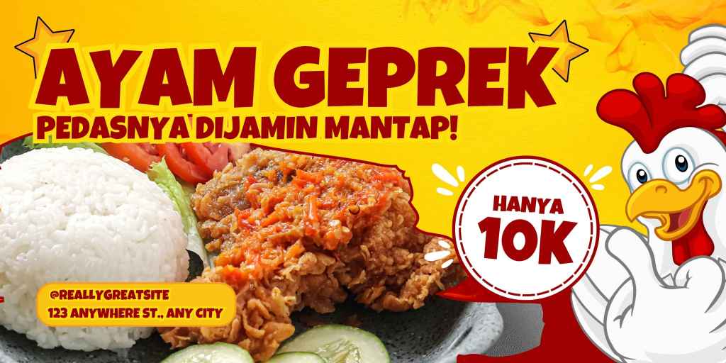 Spanduk adalah media untuk menawarkan promo spesial.